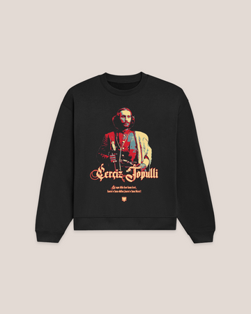 Çerçiz Topulli Black Sweatshirt