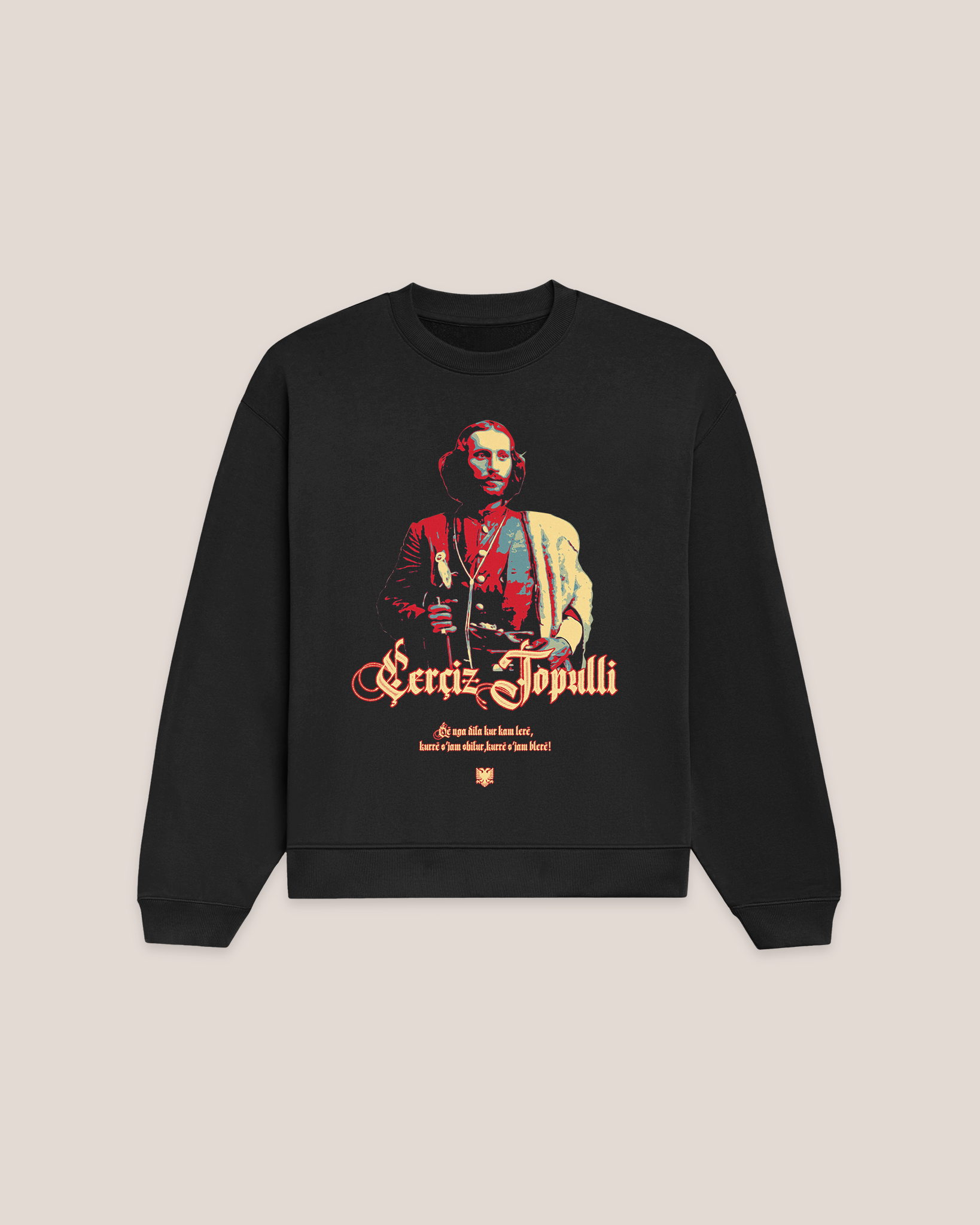 Çerçiz Topulli Black Sweatshirt