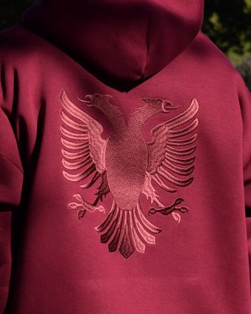 Shqiponja e qendisur hoodie