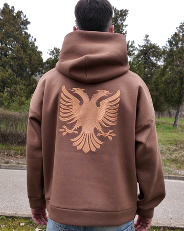 Shqiponja e qendisur oversized hoodie