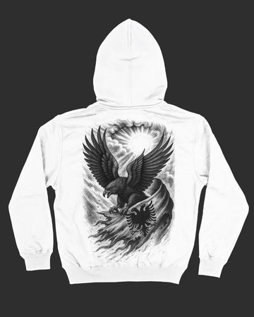 Shqiponja White Hoodie