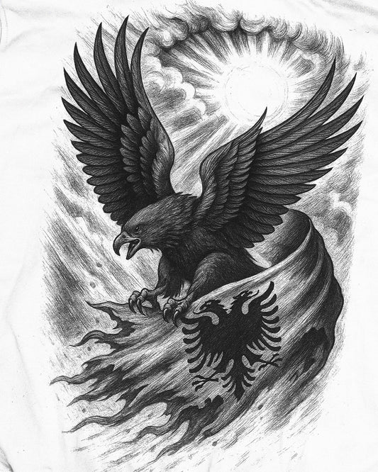 Shqiponja White Hoodie